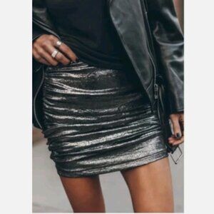 NWOT! MIKUTA The Black Sparkle Glitter Skirt XS